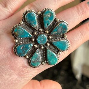 Natural Turquoise with Tibetan Silver